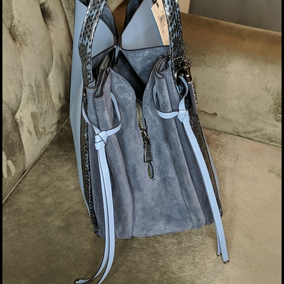 NWT: Coach Mixed Leather & Snake Harmony Carryall - Picture 9 of 12